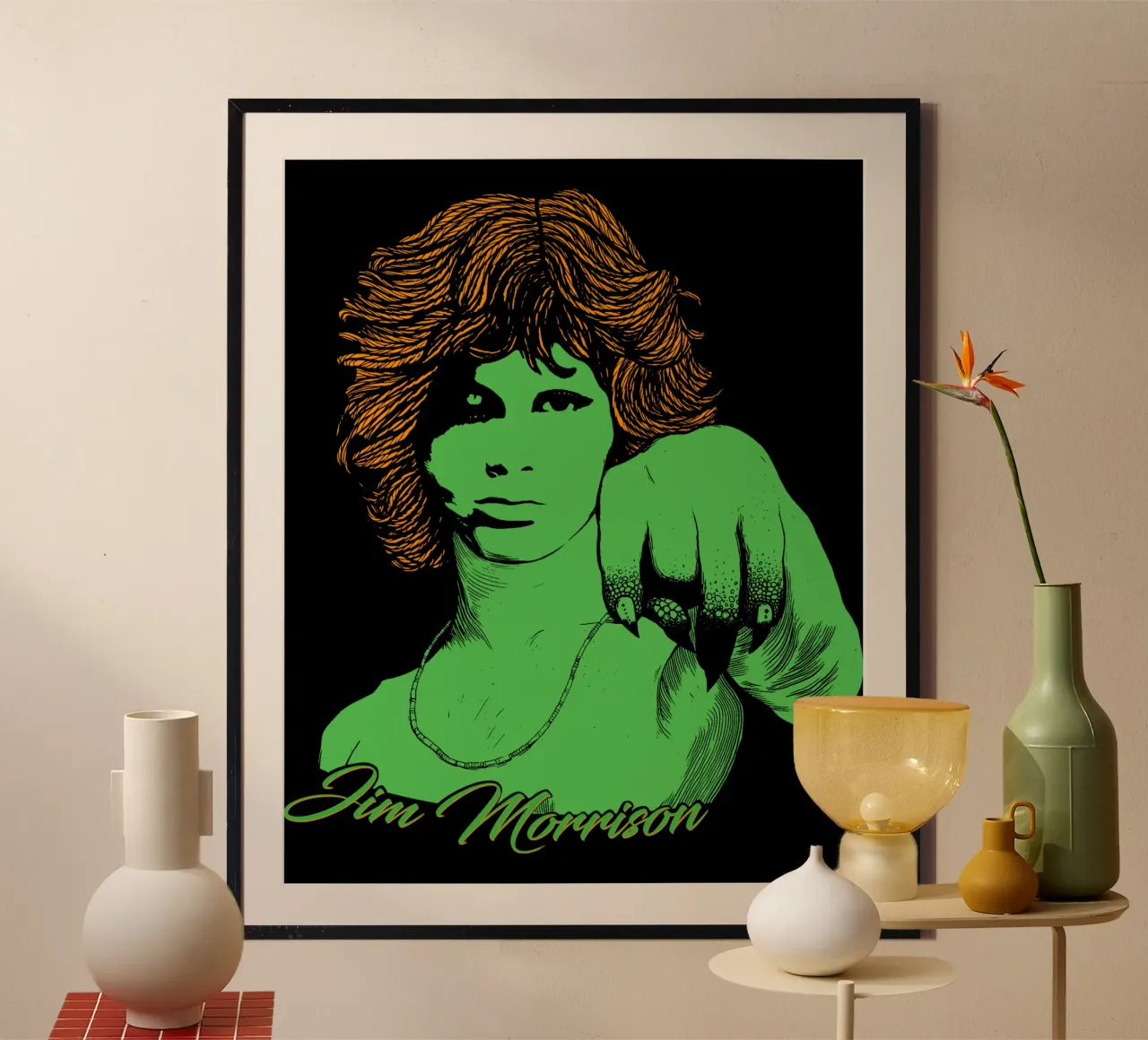 silueta estilo jim morriso poster de mannys_artt