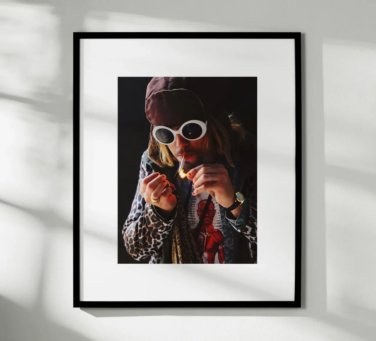 Kurt Cobain Nirvana poster con telaio in alluminio da Musadad Shop
