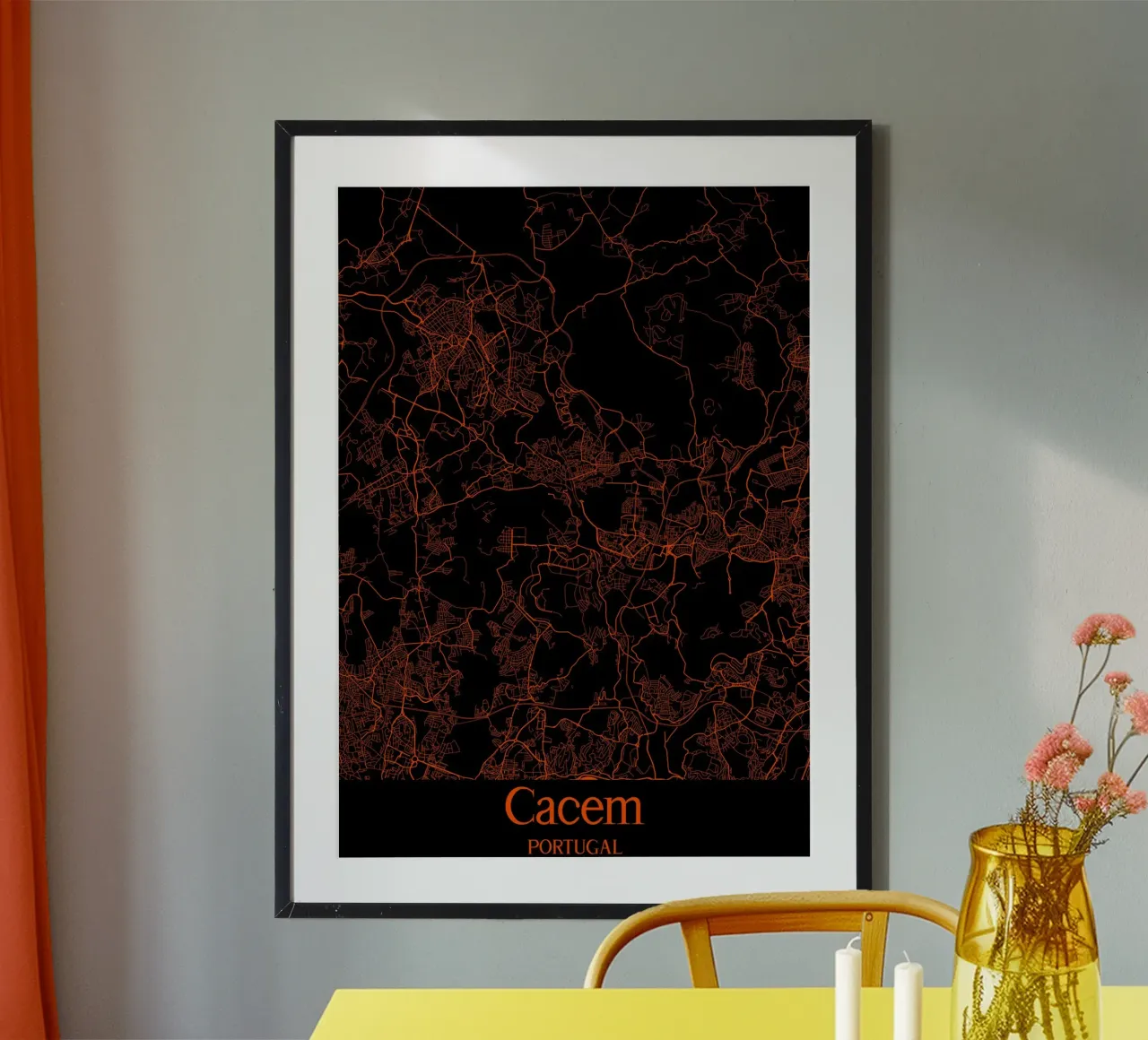 Cacem poster con telaio in alluminio da MiMap