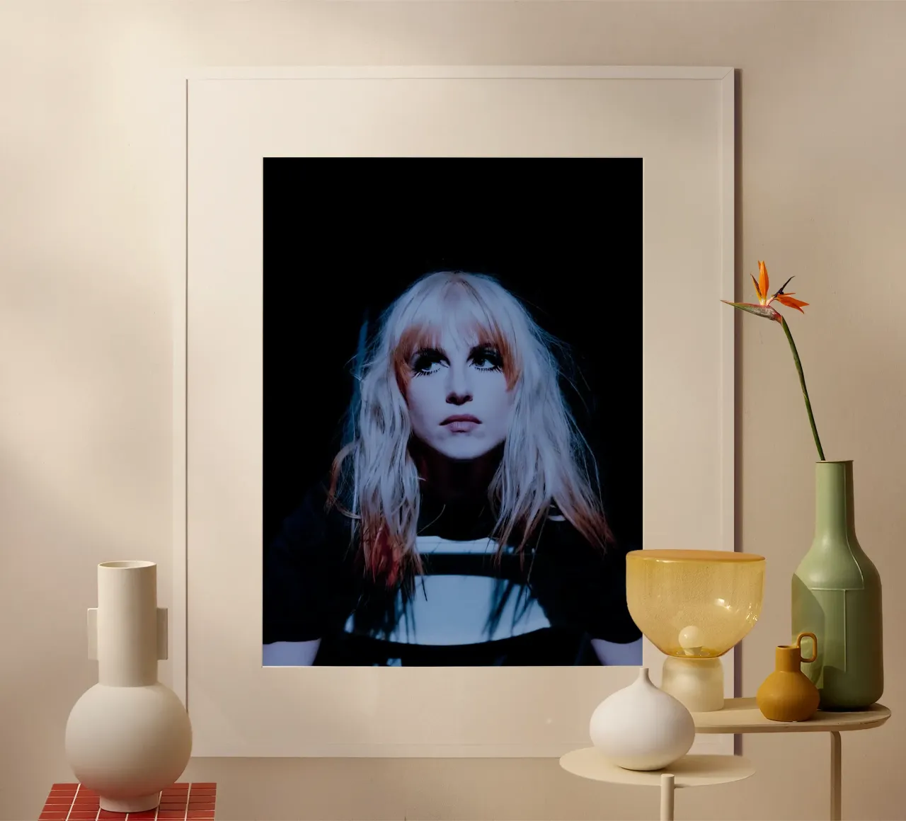 Hayley Williams Paramore poster con telaio in alluminio da Musadad Shop