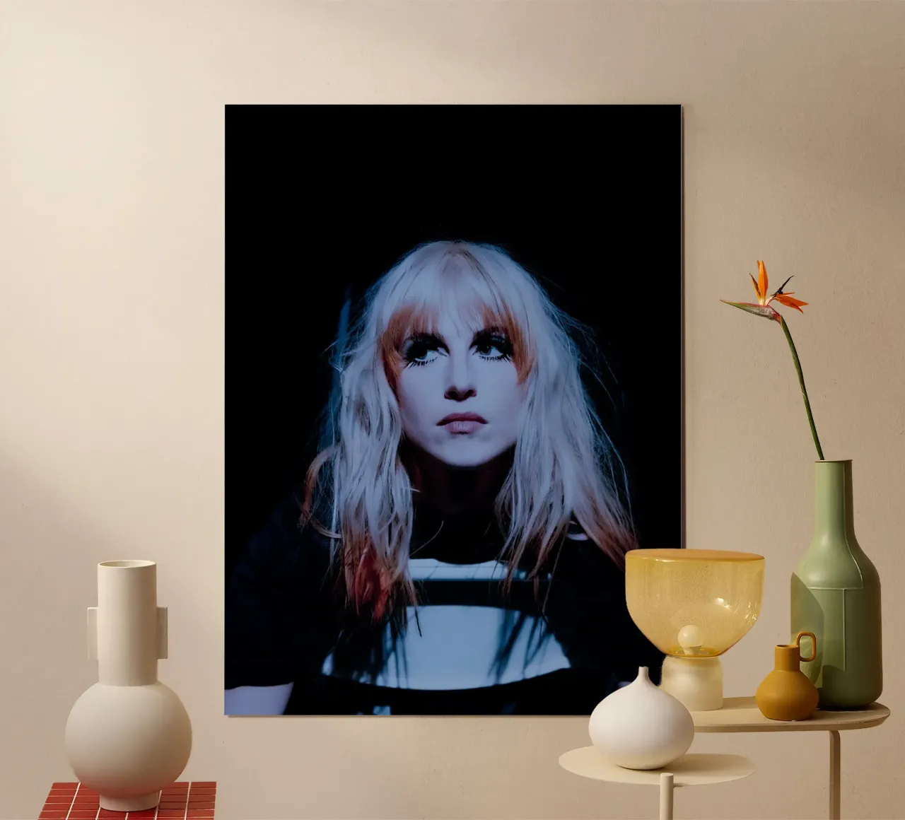 Hayley Williams Paramore poster con telaio in alluminio da Musadad Shop