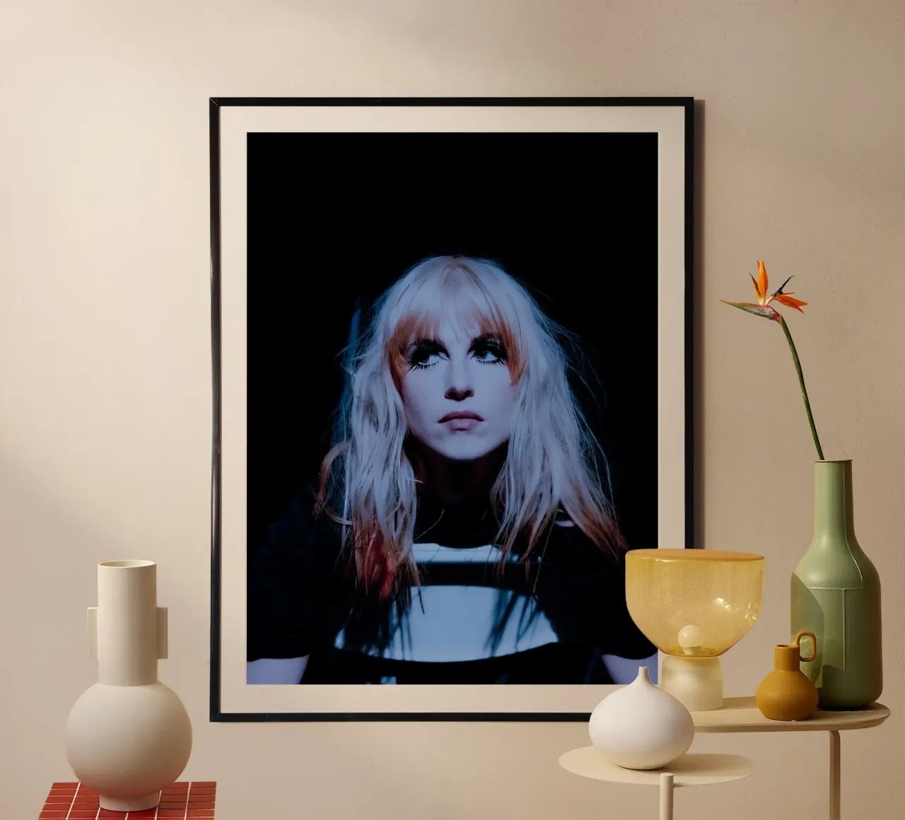 Hayley Williams Paramore poster con telaio in alluminio da Musadad Shop