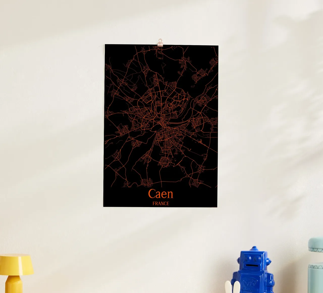 Caen poster con telaio in legno da MiMap