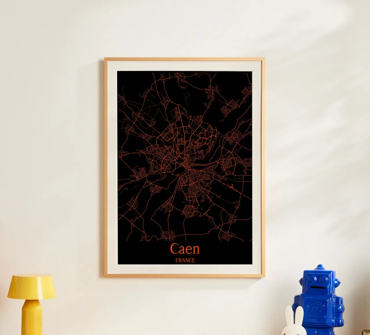 Caen poster con telaio in legno da MiMap