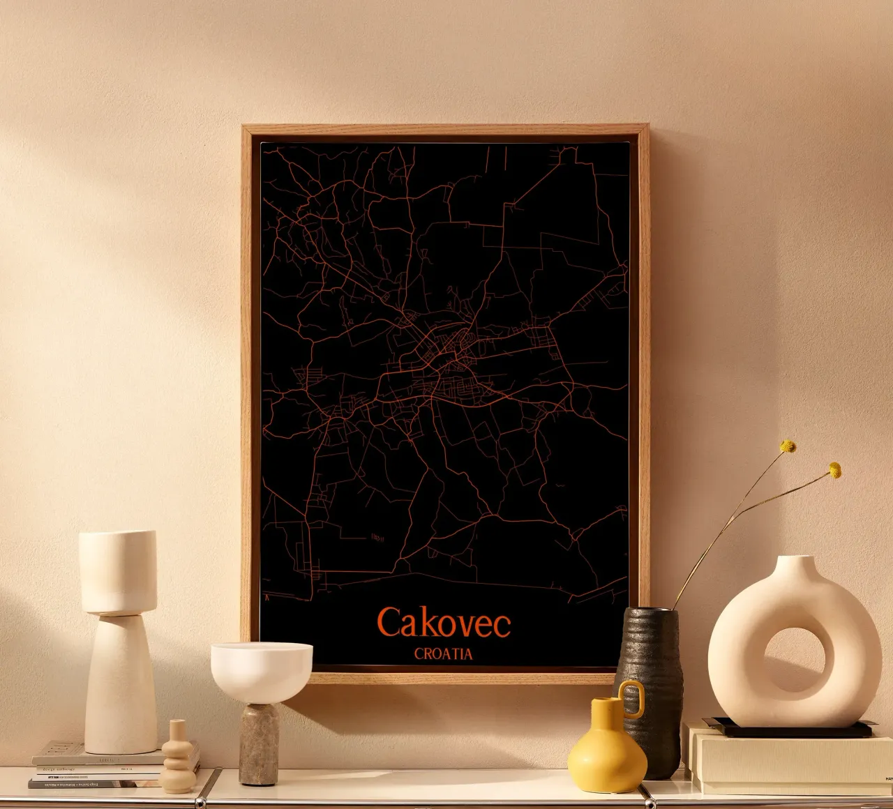Cakovec canvas met Baklijst van MiMap