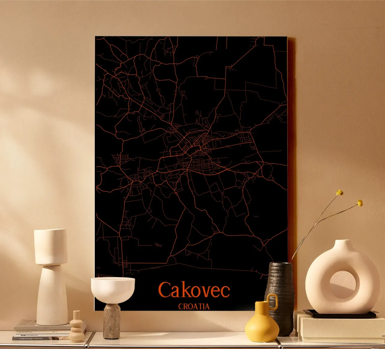 Cakovec canvas met Baklijst van MiMap