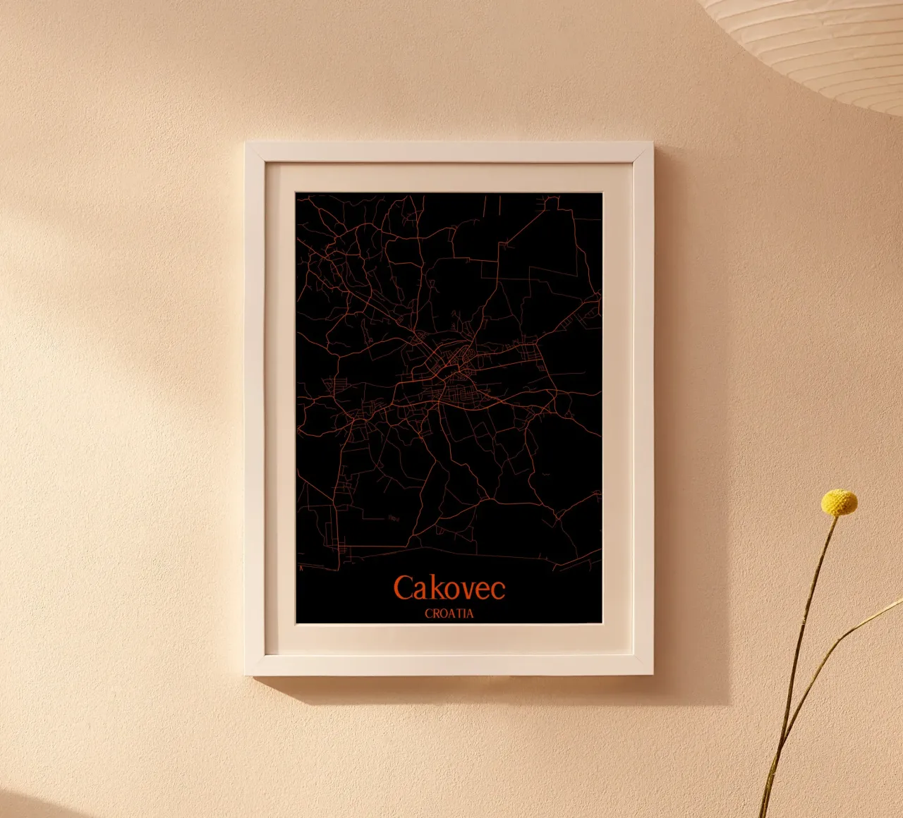 Cakovec poster con telaio in legno da MiMap