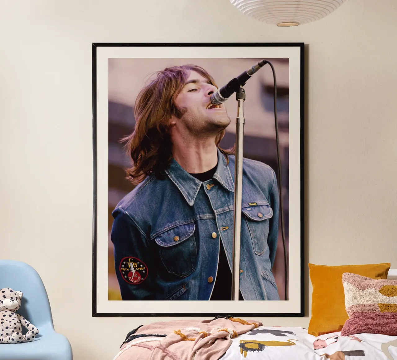 Liam Gallagher Oasis poster con telaio in plastica da Musadad Shop