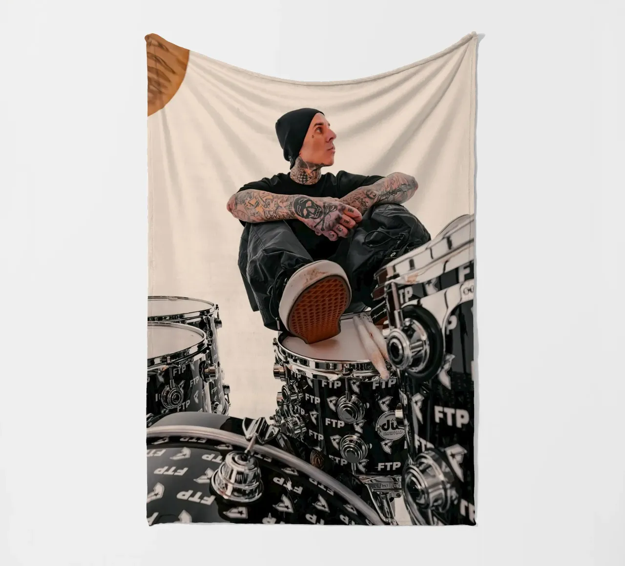 Travis Barker Blink 182 coperta in pile da Musadad Shop