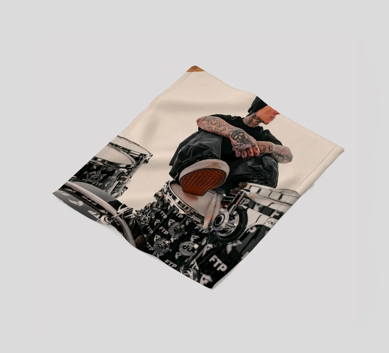 Travis Barker Blink 182 coperta in pile da Musadad Shop