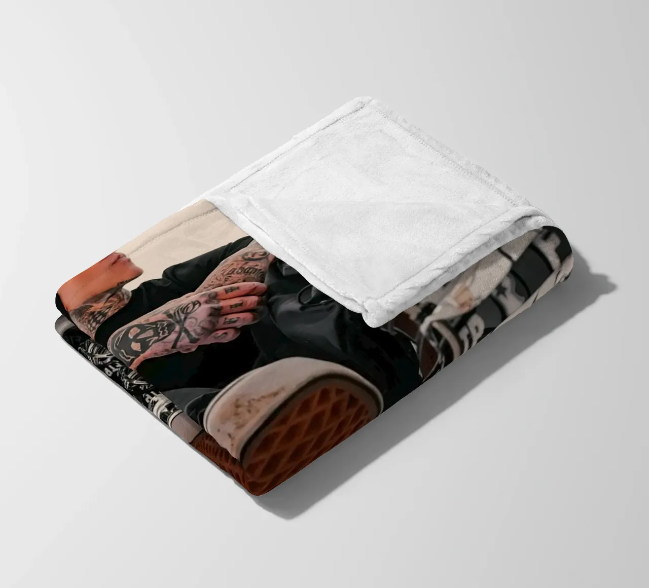 Travis Barker Blink 182 coperta in pile da Musadad Shop