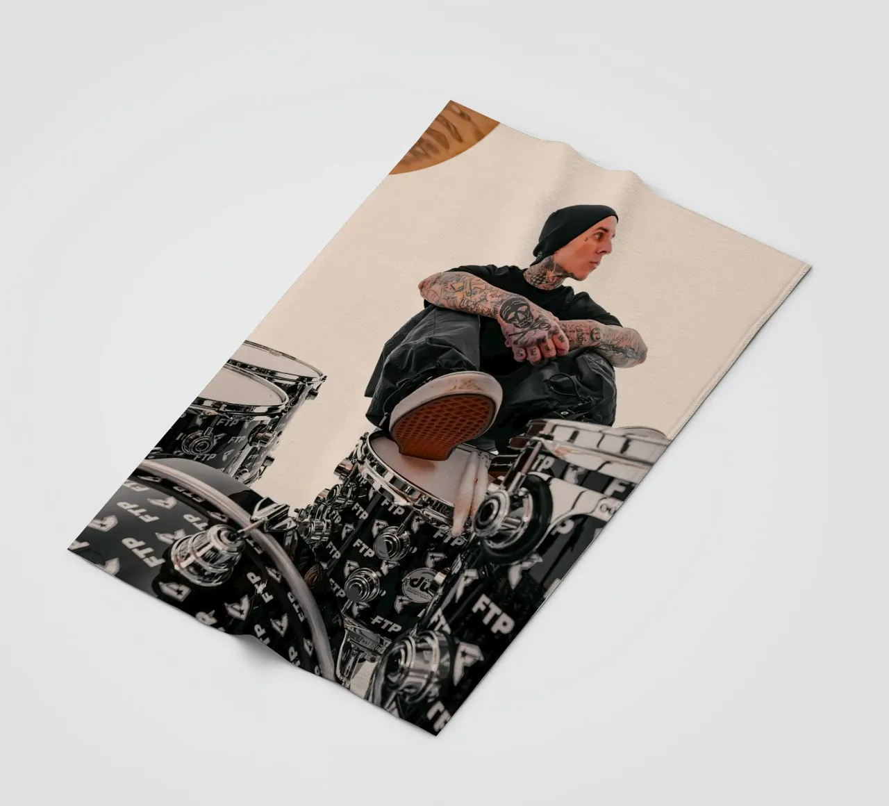 Travis Barker Blink 182 coperta in pile da Musadad Shop