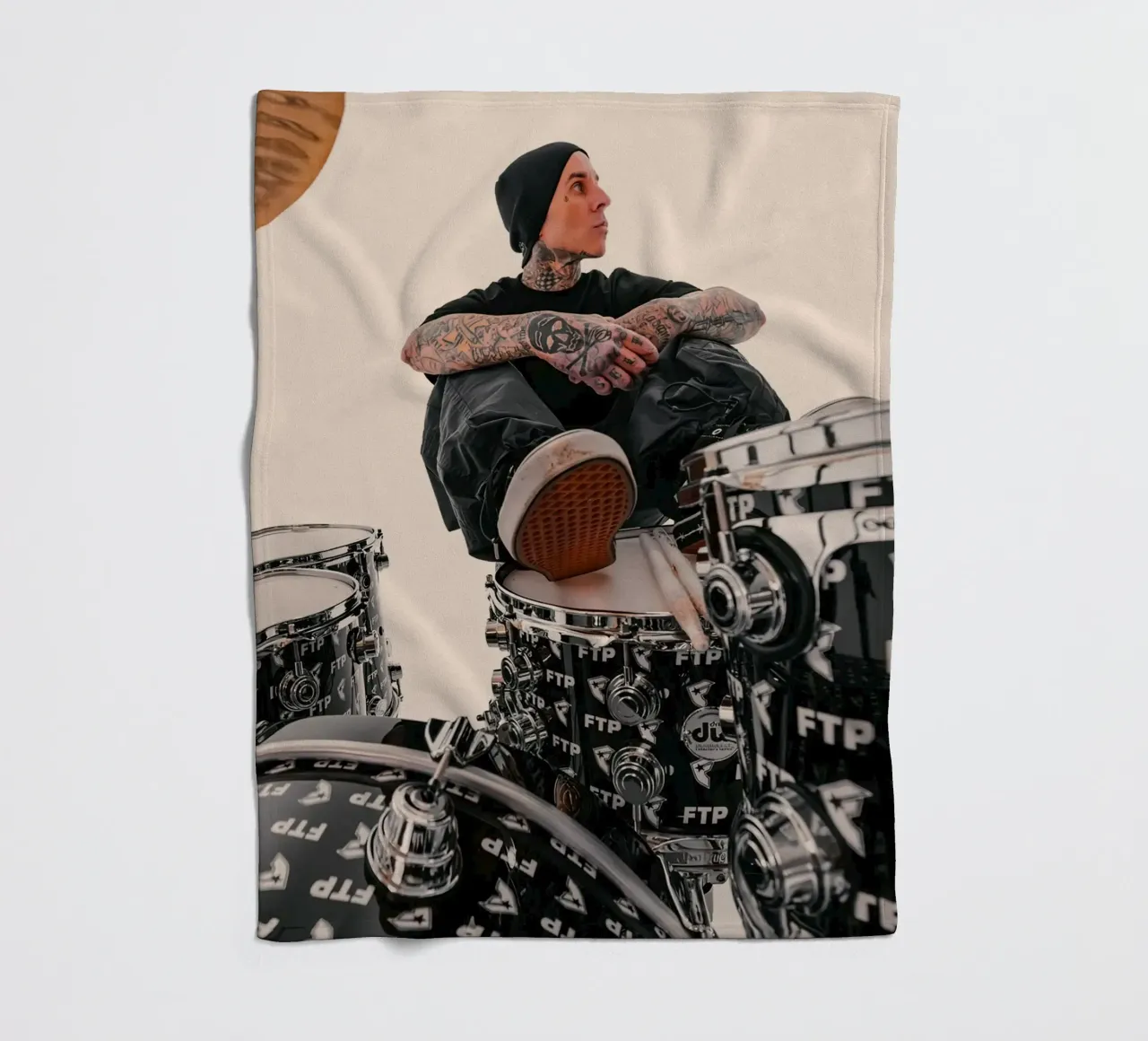Travis Barker Blink 182 coperta in pile da Musadad Shop