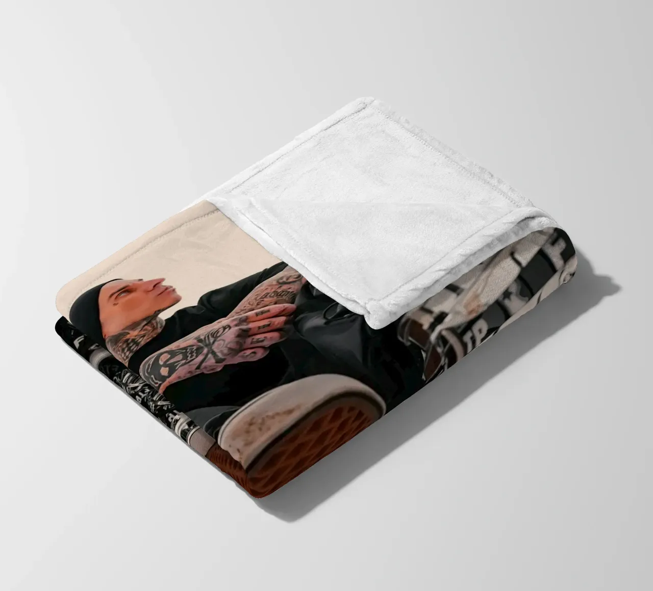 Travis Barker Blink 182 coperta in pile da Musadad Shop