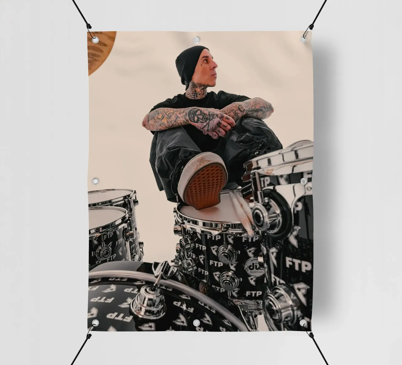 Travis Barker Blink 182 telo in pvc da Musadad Shop