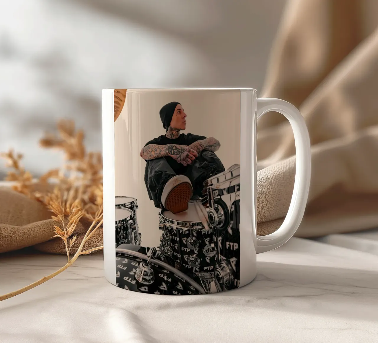 Travis Barker Blink 182 tazza in ceramica da Musadad Shop
