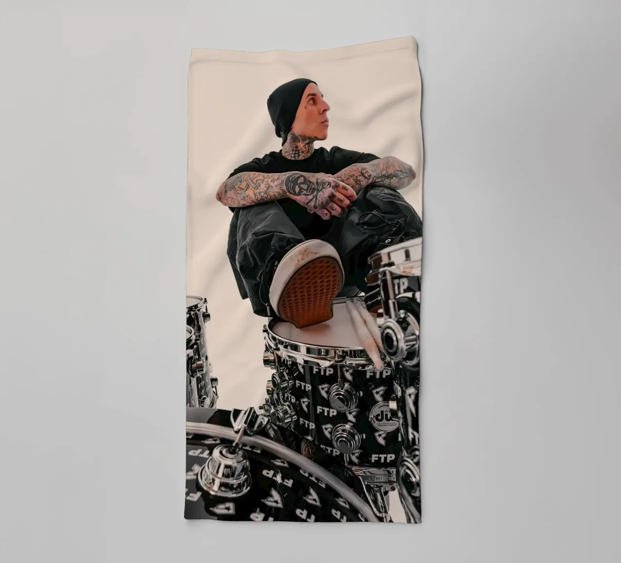 Travis Barker Blink 182 asciugamano da bagno da Musadad Shop