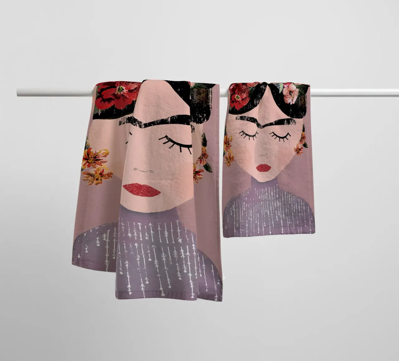 Frida (Pastel) towel by treechild