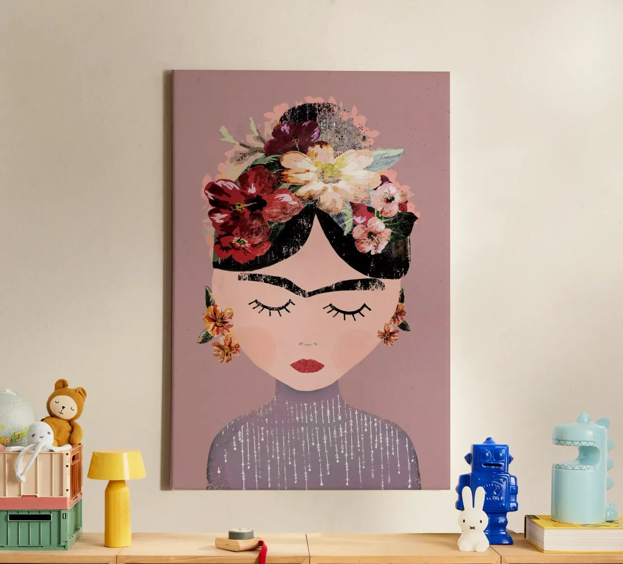 Frida (Pastel) canvas van treechild