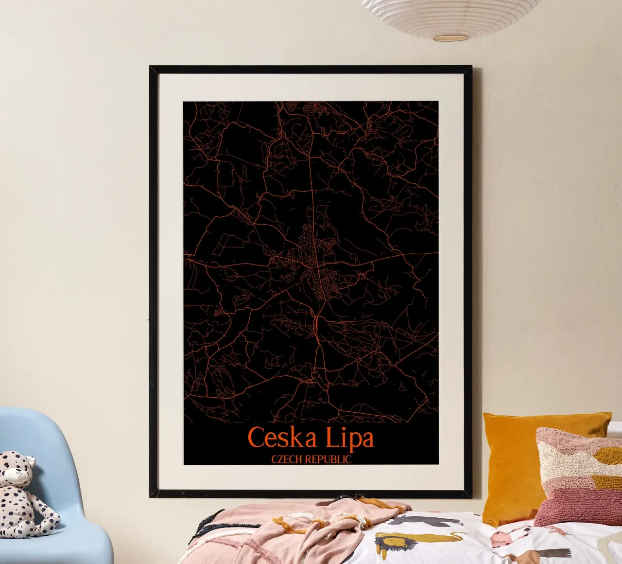Ceska Lipa poster con telaio in plastica da MiMap