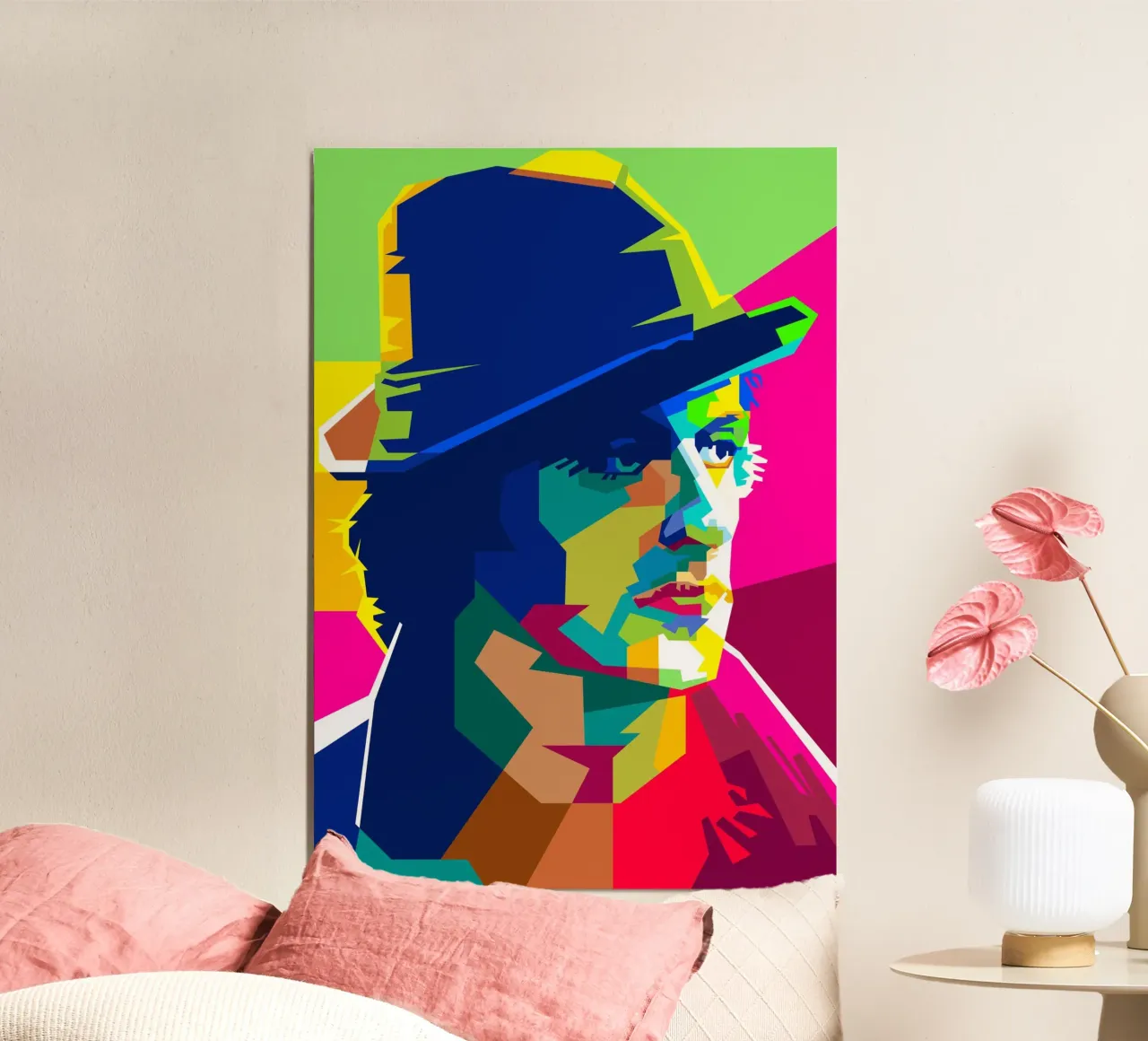 Sylvester Stallone Attore cinematografico Arte WPAP poster con telaio in legno da Artkreator