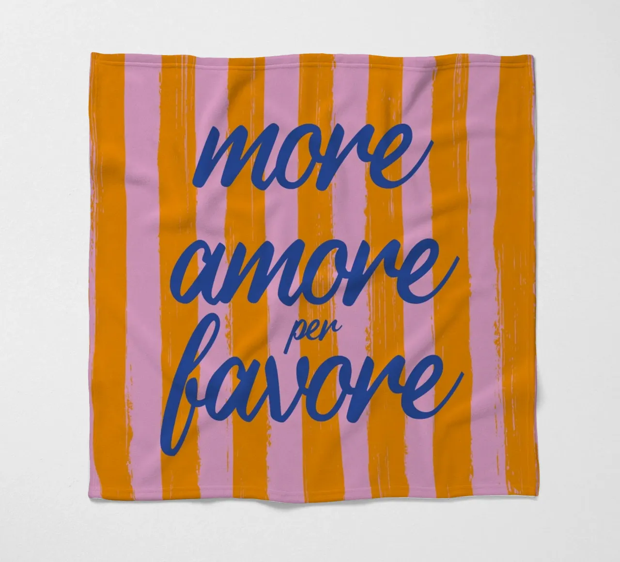 More Amore Per Favore - A Strisce coperta in pile da studio scusi