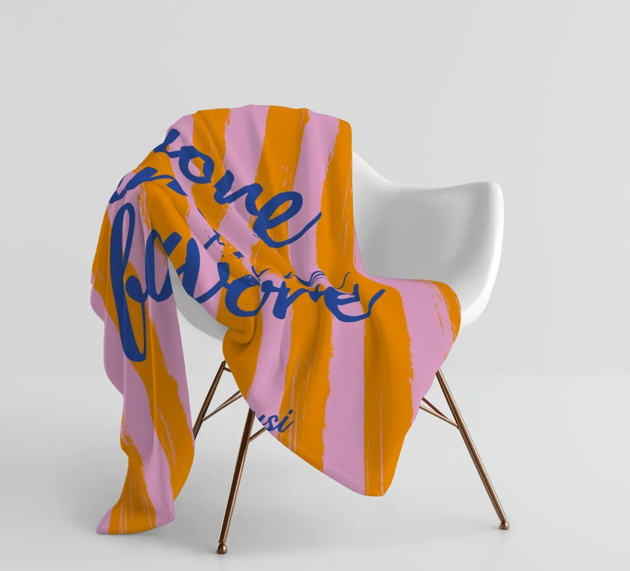 More Amore Per Favore - A Strisce coperta in pile da studio scusi
