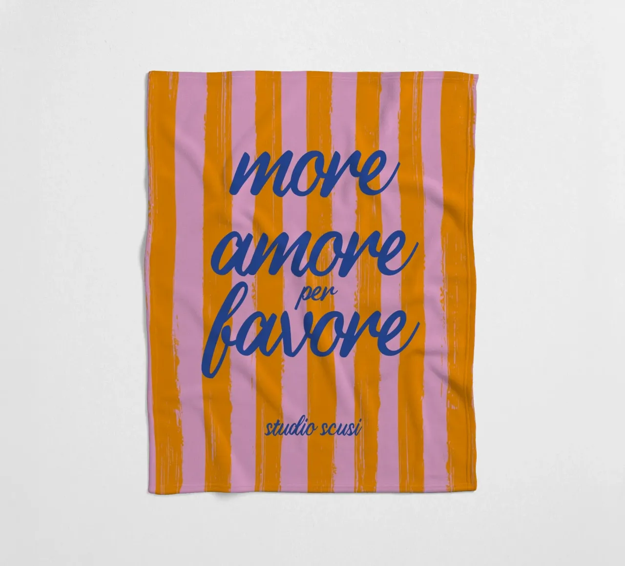 More Amore Per Favore - A Strisce coperta in pile da studio scusi