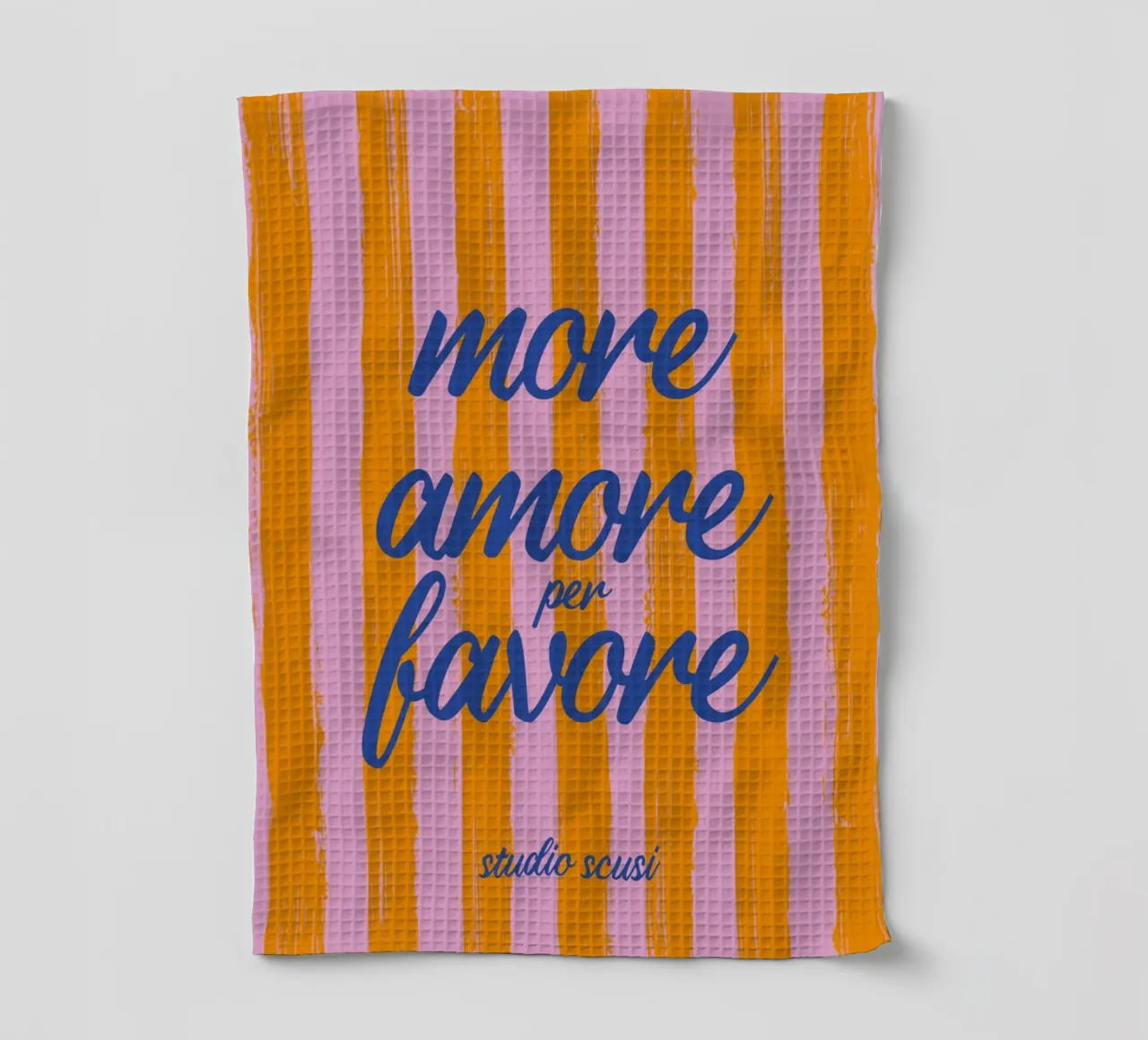 More Amore Per Favore - A Strisce canovaccio da cucina da studio scusi