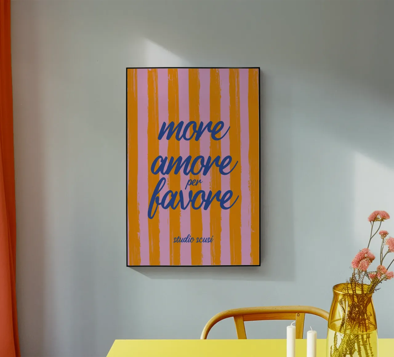 More Amore Per Favore - A Strisce plexiglass da studio scusi
