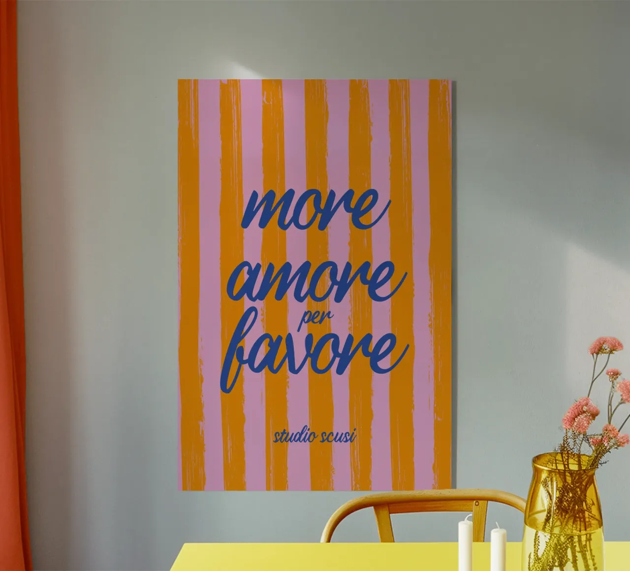 More Amore Per Favore - A Strisce plexiglass da studio scusi
