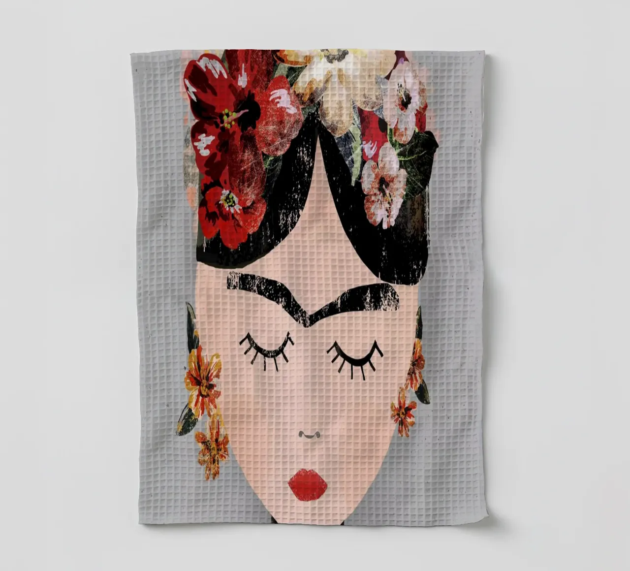 Frida (Special Edition Gray) tea towel by treechild