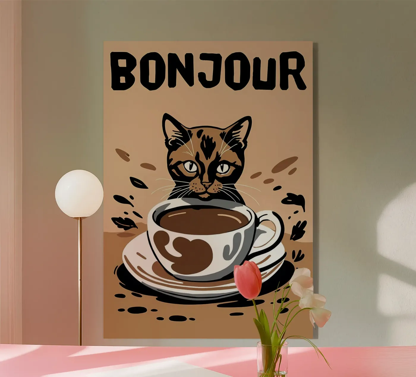 Bonjour Kaffee Acryl-Glas von Arjun
