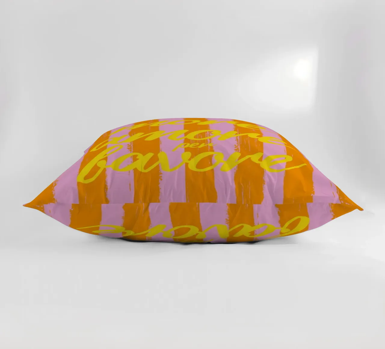 More Amore Per Favore - A Strisce Giallo cuscino da studio scusi