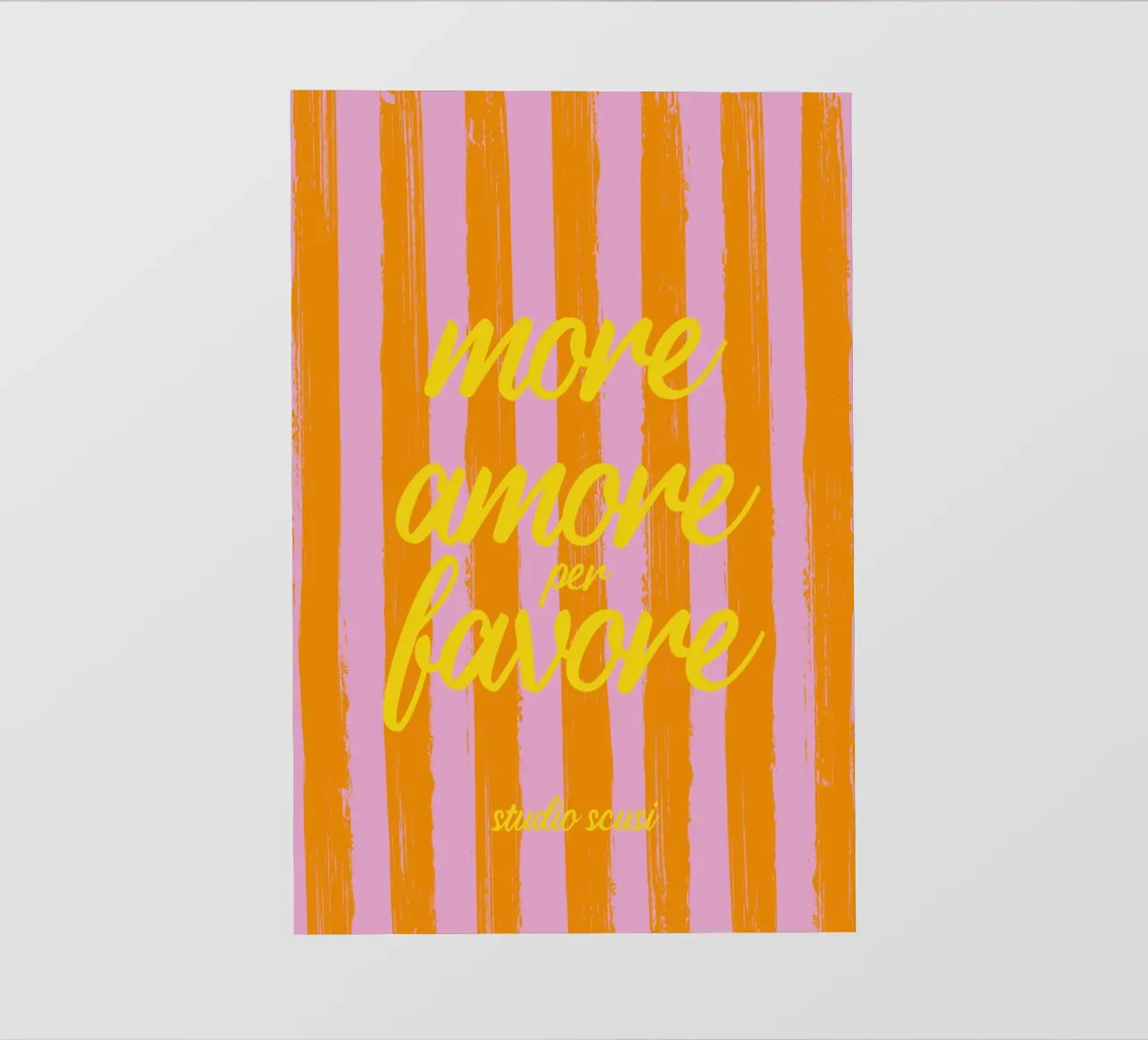 More Amore Per Favore - A Strisce Giallo pellicola backlit da studio scusi