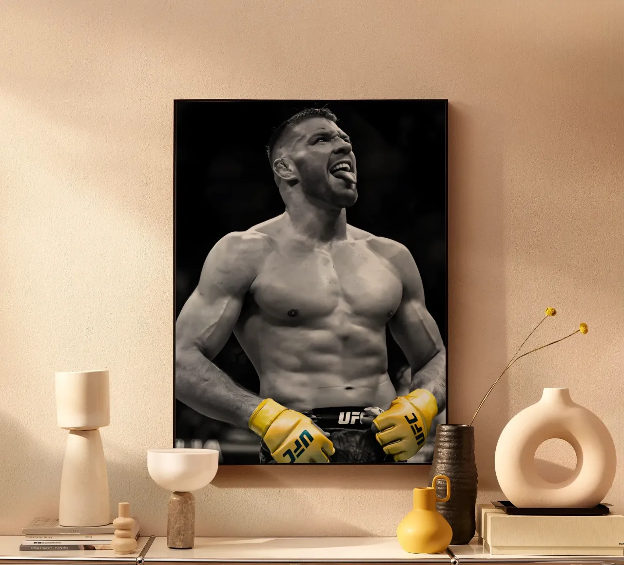 Dricus Du Plessis alluminio dibond da Low poly art