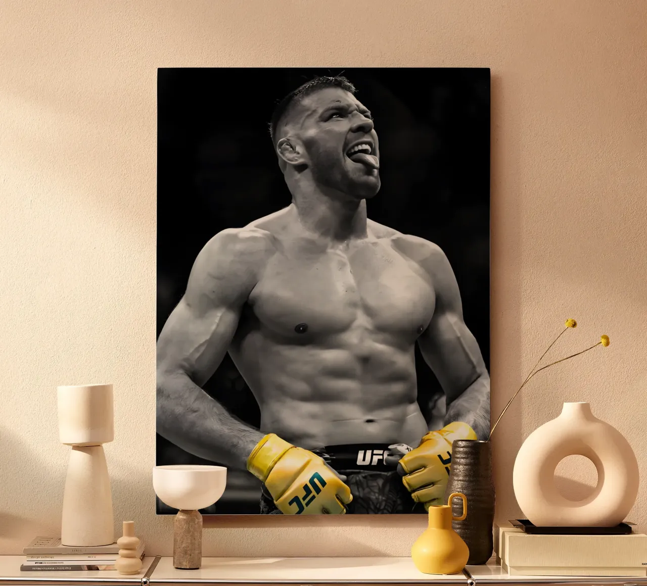 Dricus Du Plessis alluminio dibond da Low poly art