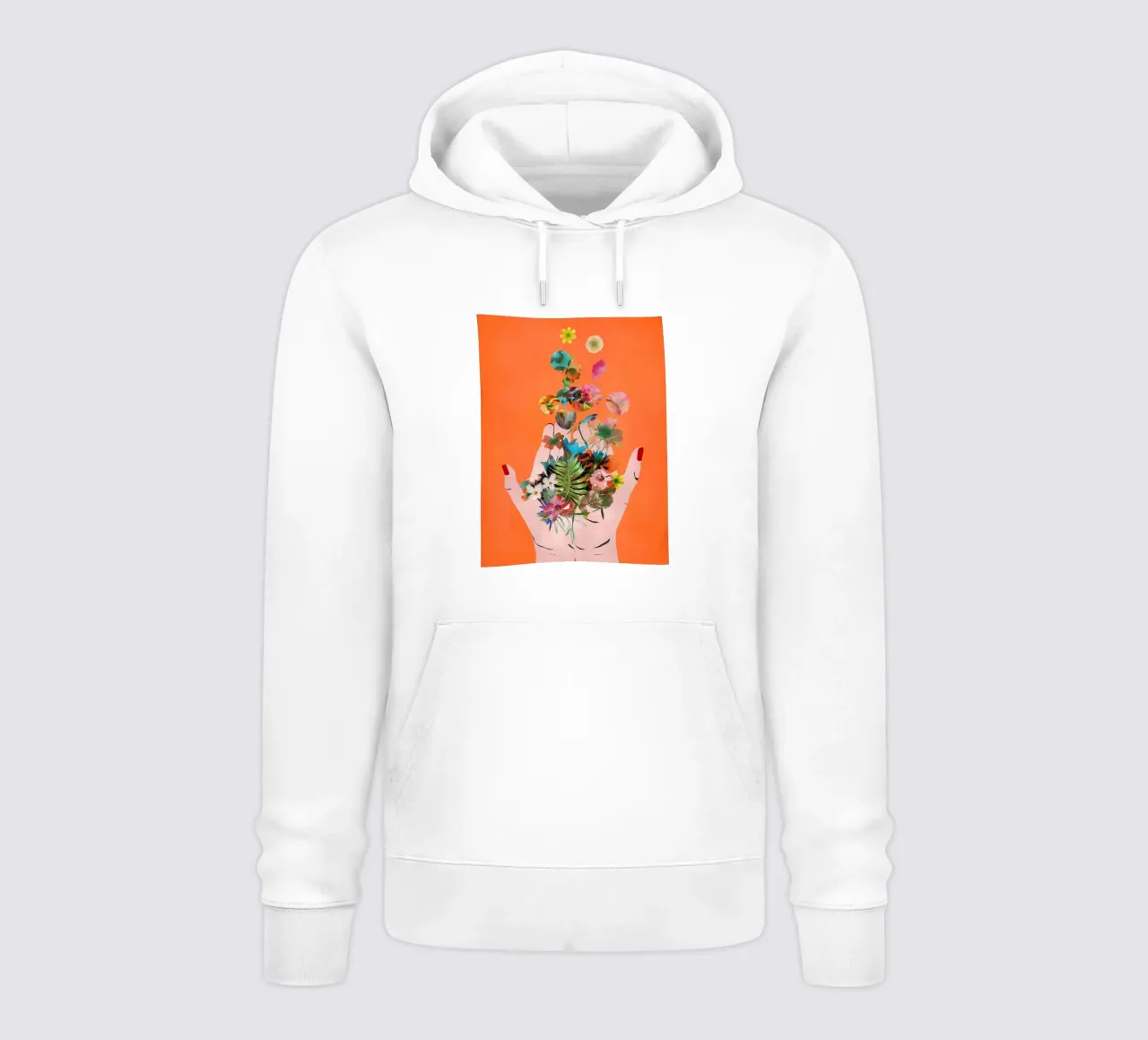 Fridas Hands (Orange) felpa con cappuccio da treechild