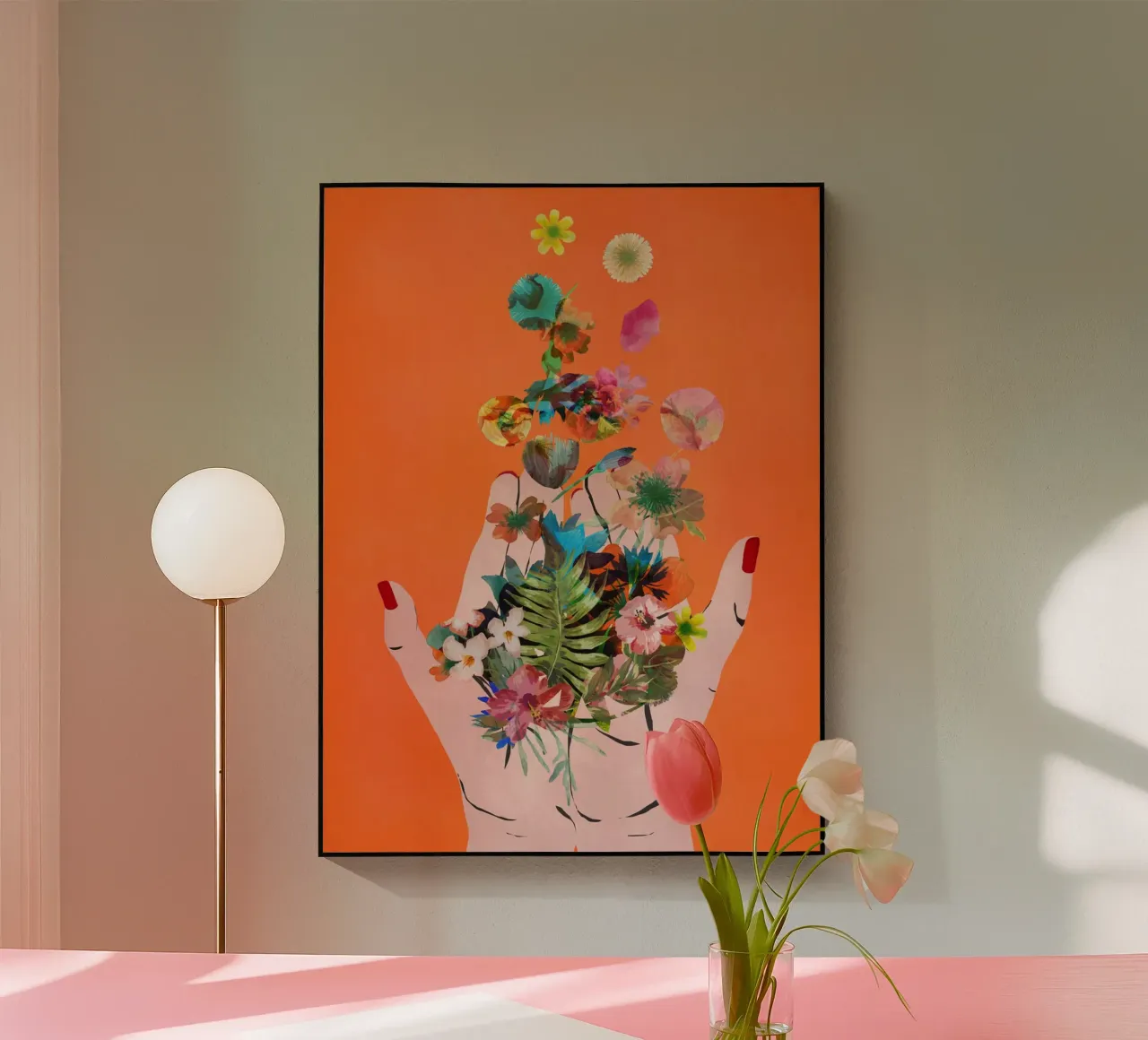 Fridas Hands (Orange) plexiglass da treechild