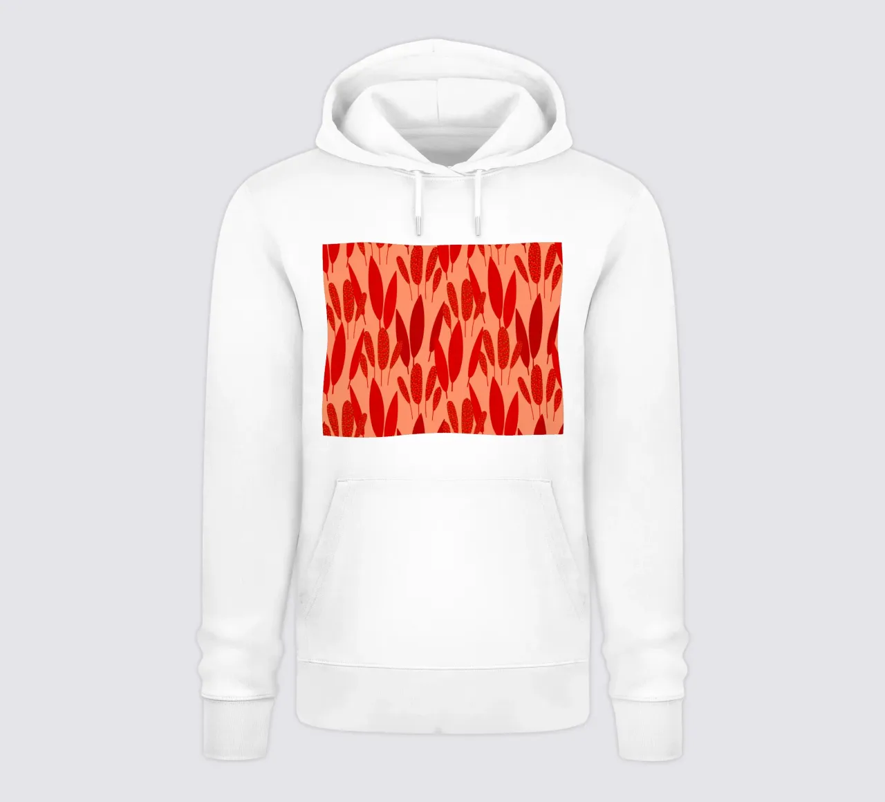 Neo Tropical Rosso mattone felpa con cappuccio da SilverPegasus