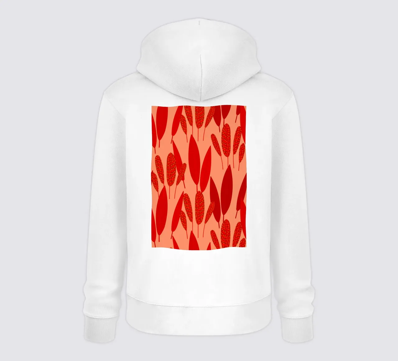 Neo Tropical Rosso mattone felpa con cappuccio da SilverPegasus