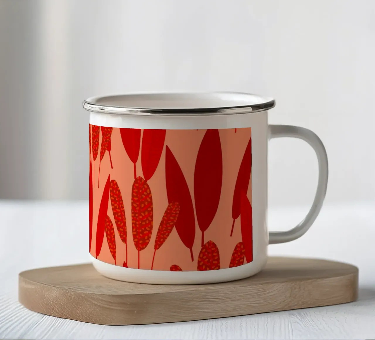Neo Tropical Rosso mattone tazza in smalto da SilverPegasus