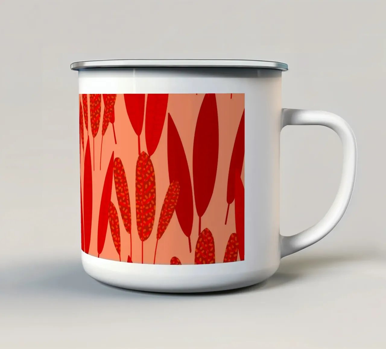 Neo Tropical Rosso mattone tazza in smalto da SilverPegasus