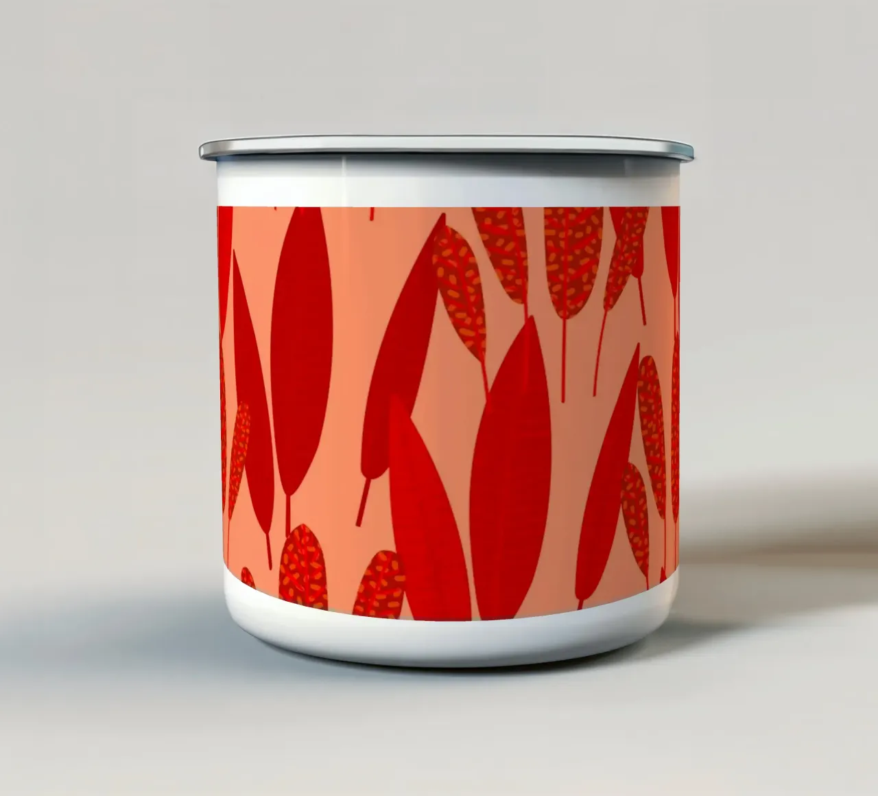 Neo Tropical Rosso mattone tazza in smalto da SilverPegasus