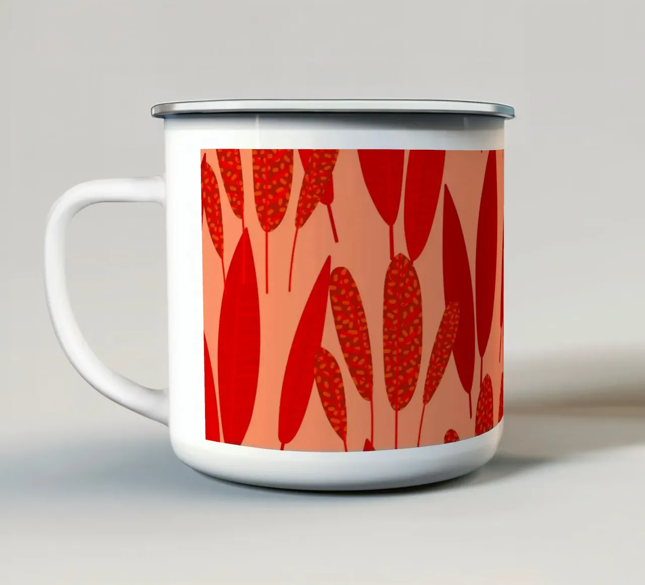 Neo Tropical Rosso mattone tazza in smalto da SilverPegasus