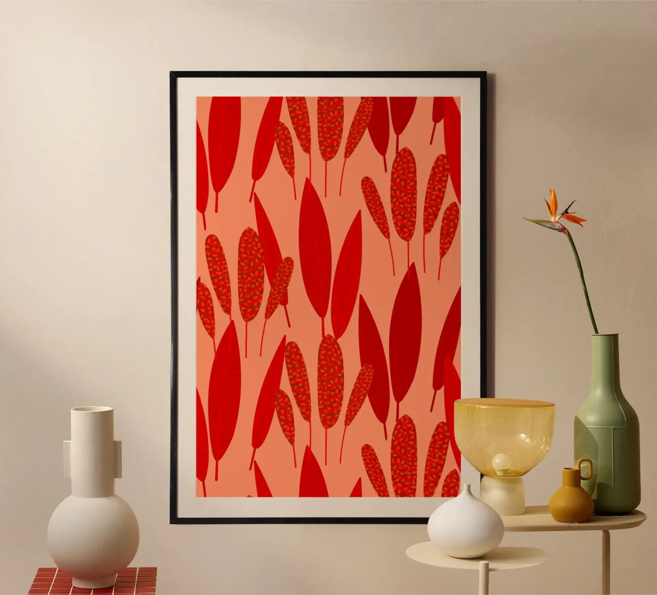 Neo Tropical Rosso mattone poster da SilverPegasus