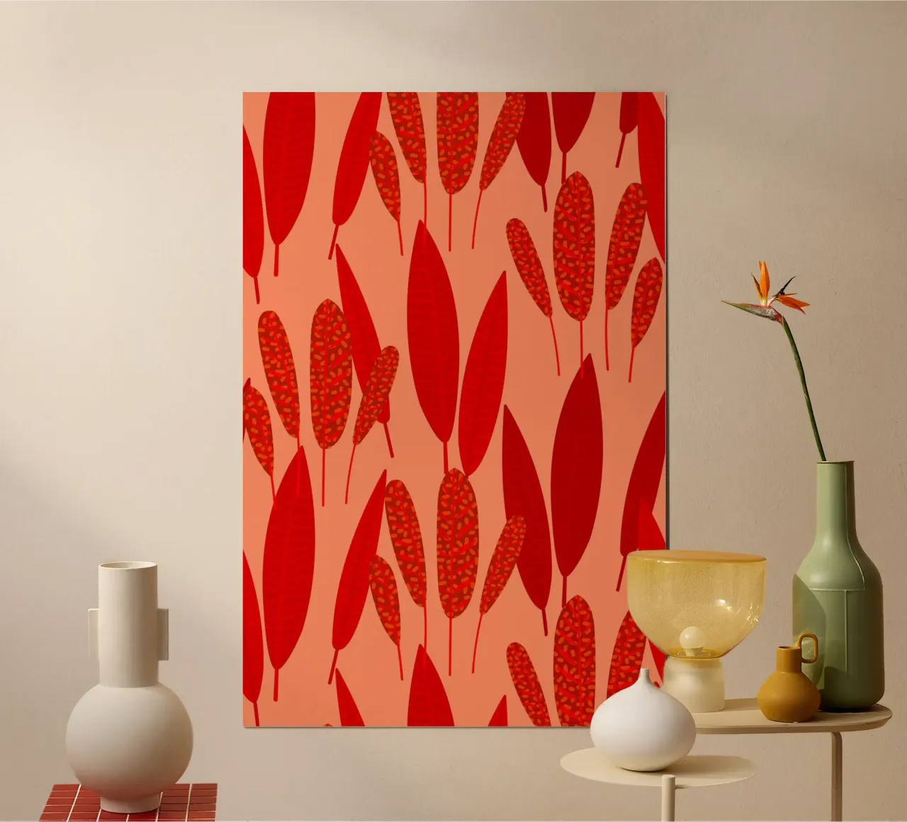 Neo Tropical Rosso mattone poster da SilverPegasus