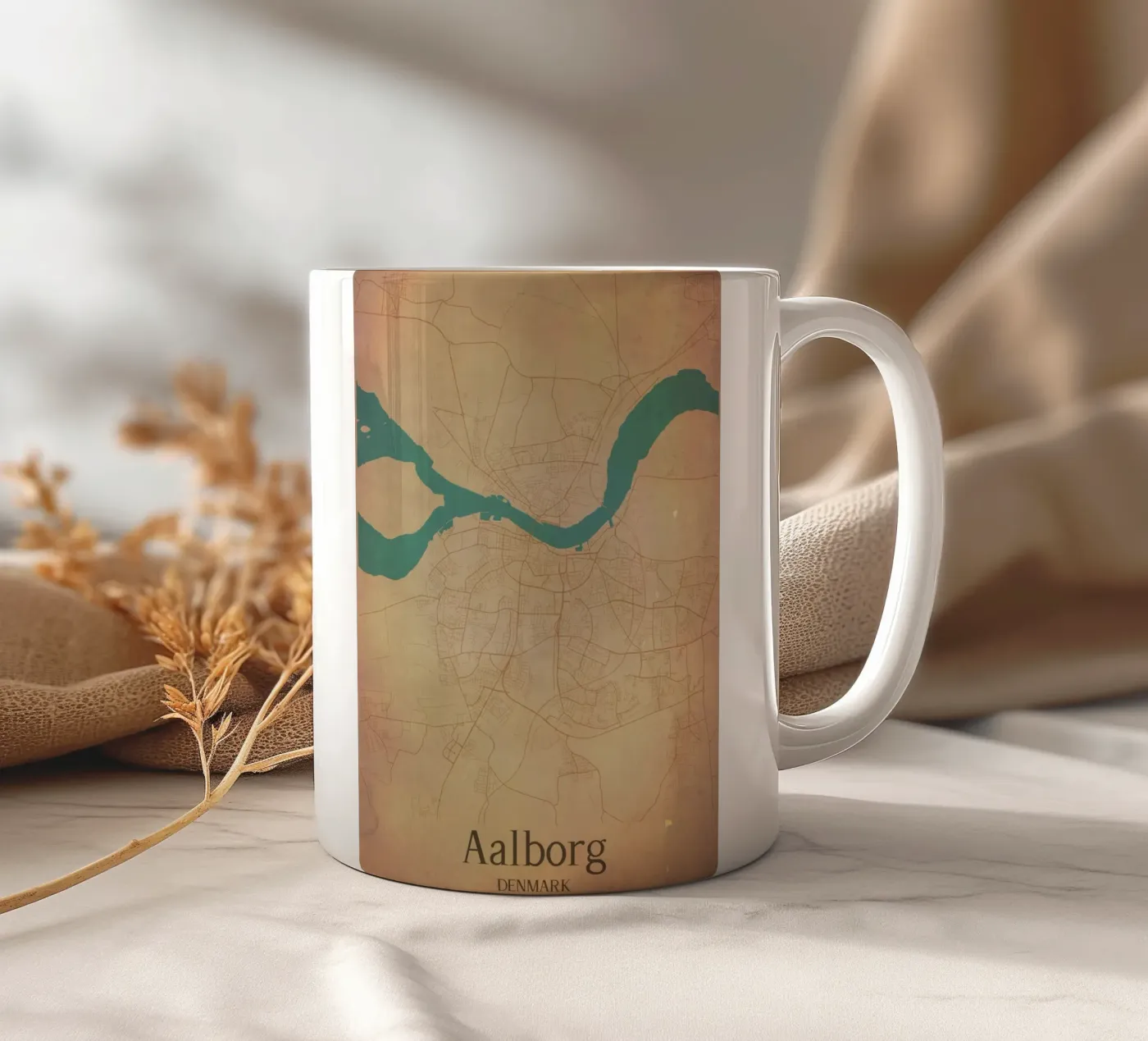 Aalborg DENMARK ceramic mug by WorldPrint