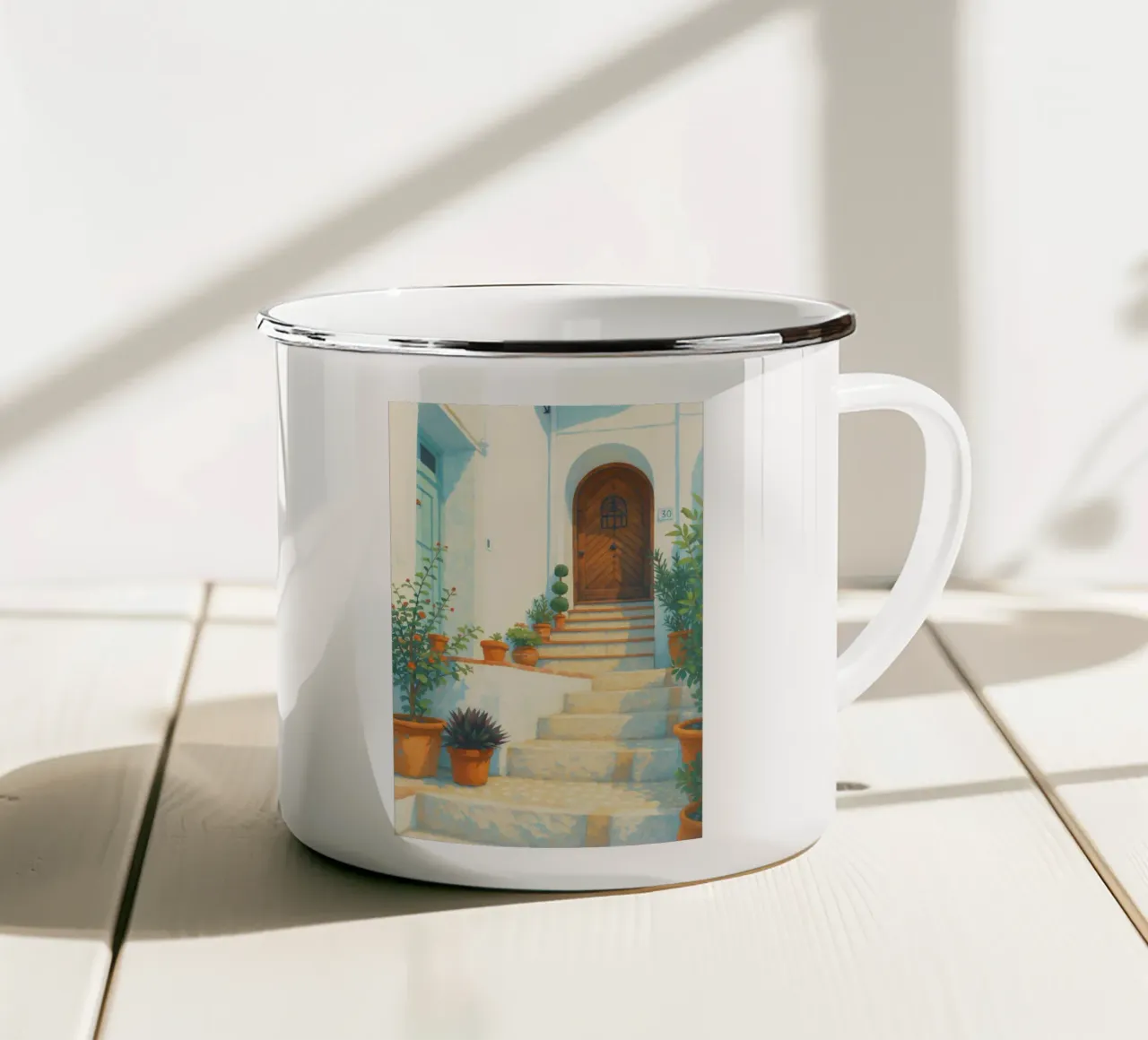 Treppen in Andalusien tazza in smalto da studiovinja