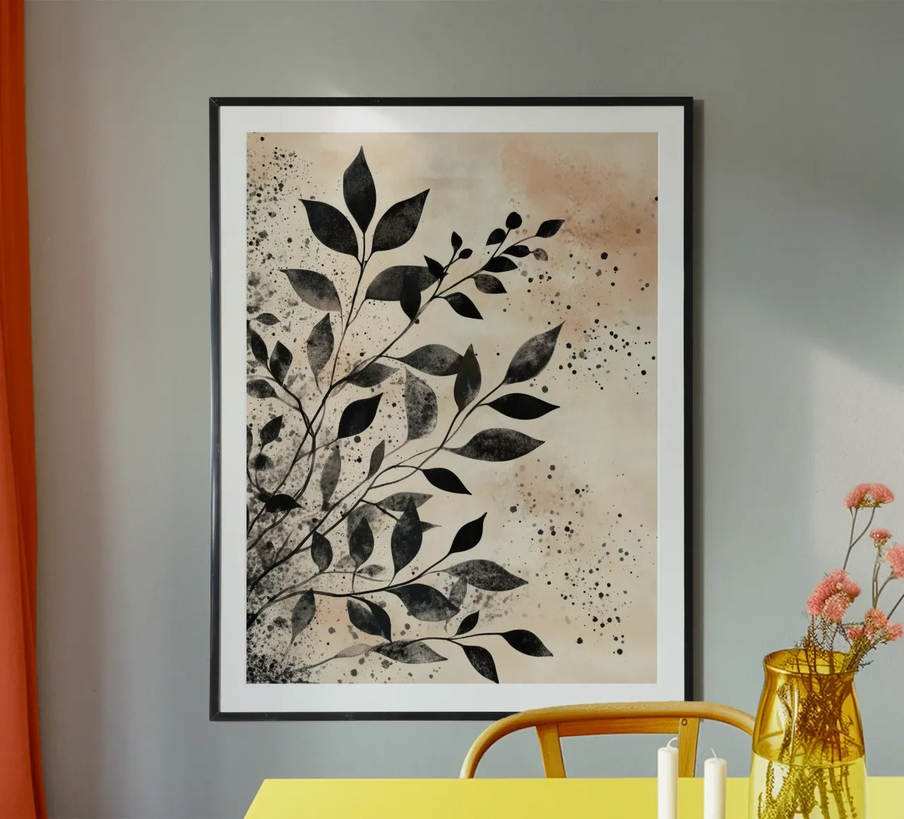 Rami in ombra poster con telaio in legno da Seed & Signal